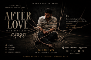 After Love Farro debut album cover emotional trap soul indie electronic artwork with bound ropes concept