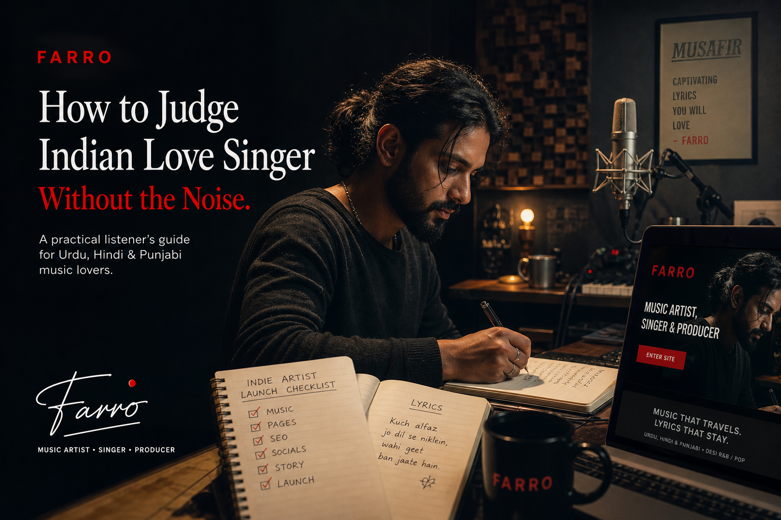 Farro: pages, seo and launch checklist + independent music artist website: pages, seo and launch checklist + musafir captivating lyrics you