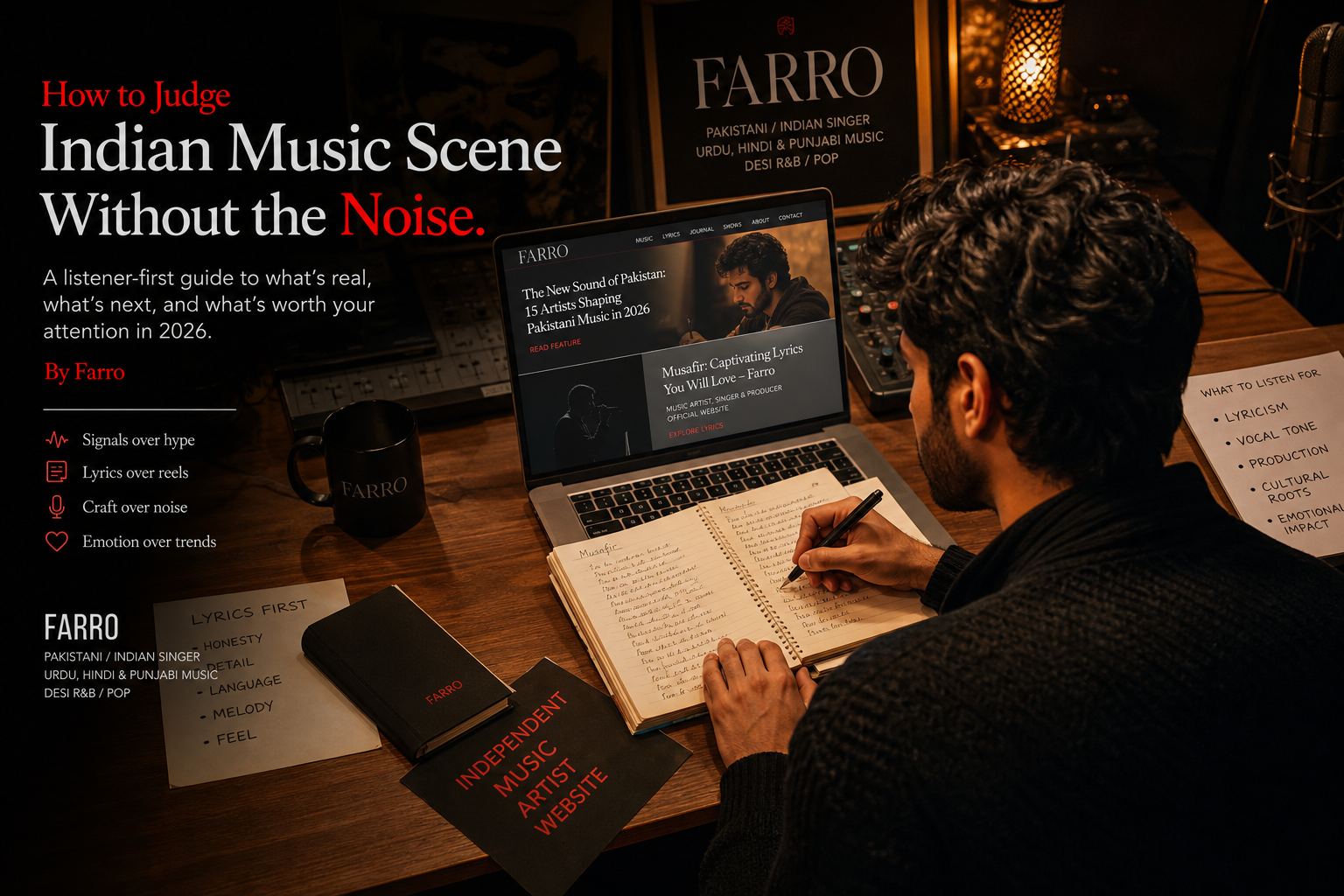 Farro: independent music artist website + the new sound of pakistan: 15 artists shaping pakistani music in 2026 + musafir captivating lyrics