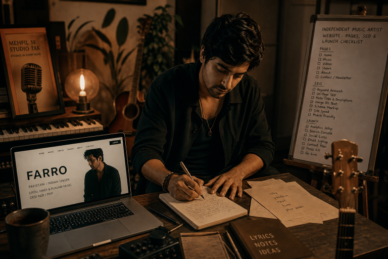 Farro: independent music artist website: pages, seo and launch checklist + pages, seo and launch checklist and pages, seo and launch checkli