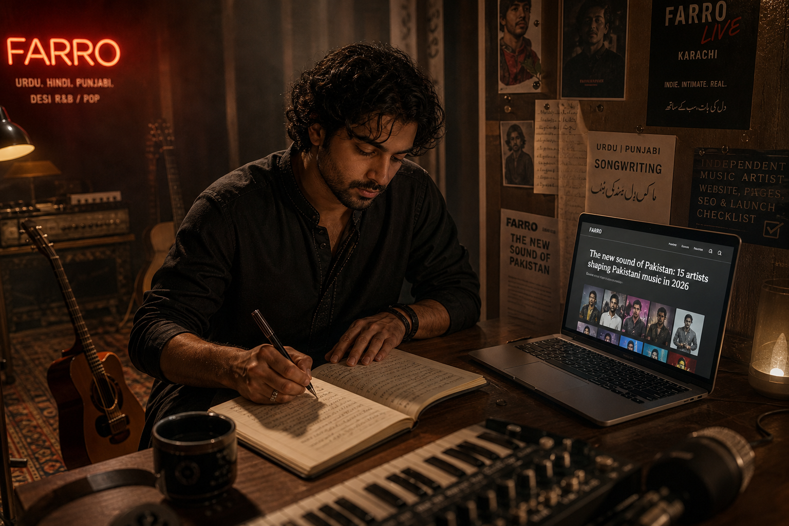 Farro: Place-led frame with the new sound of pakistan: 15 artists shaping pakistani music in 2026 as secondary anchor and urdu punjabi songw